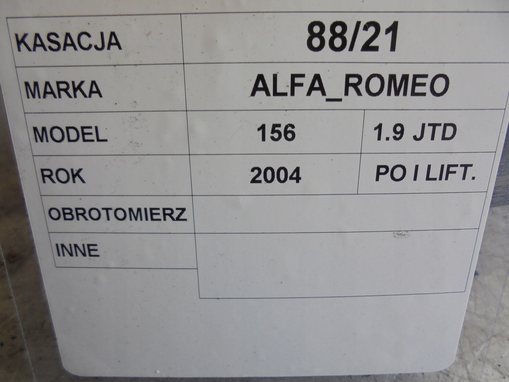Алфа Ромео 156 повдигащ тахометър Product image