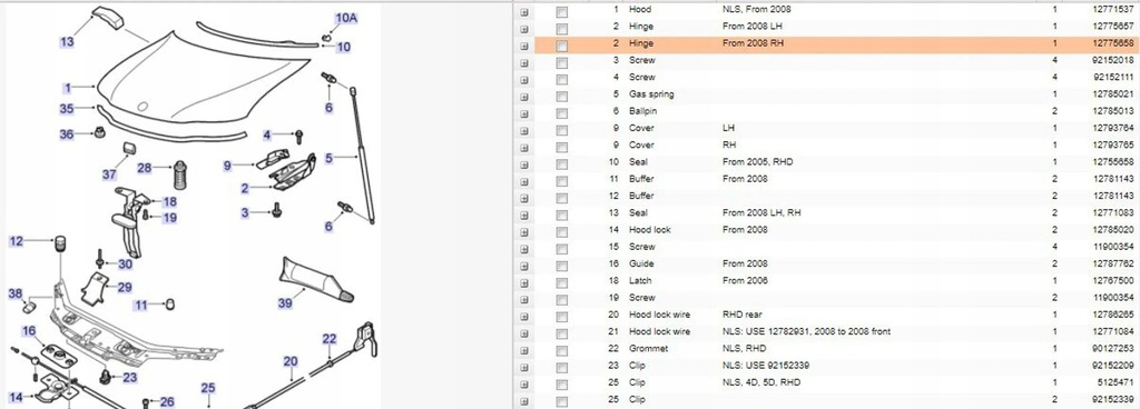 Saab 9-3 Ver2 2008 Панти Product image