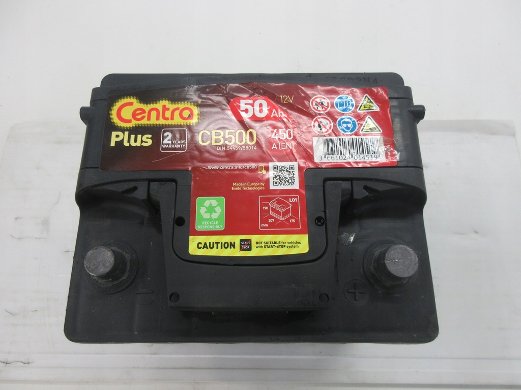 Акумулатор Centra Plus CB500 50Ah 450A Product image