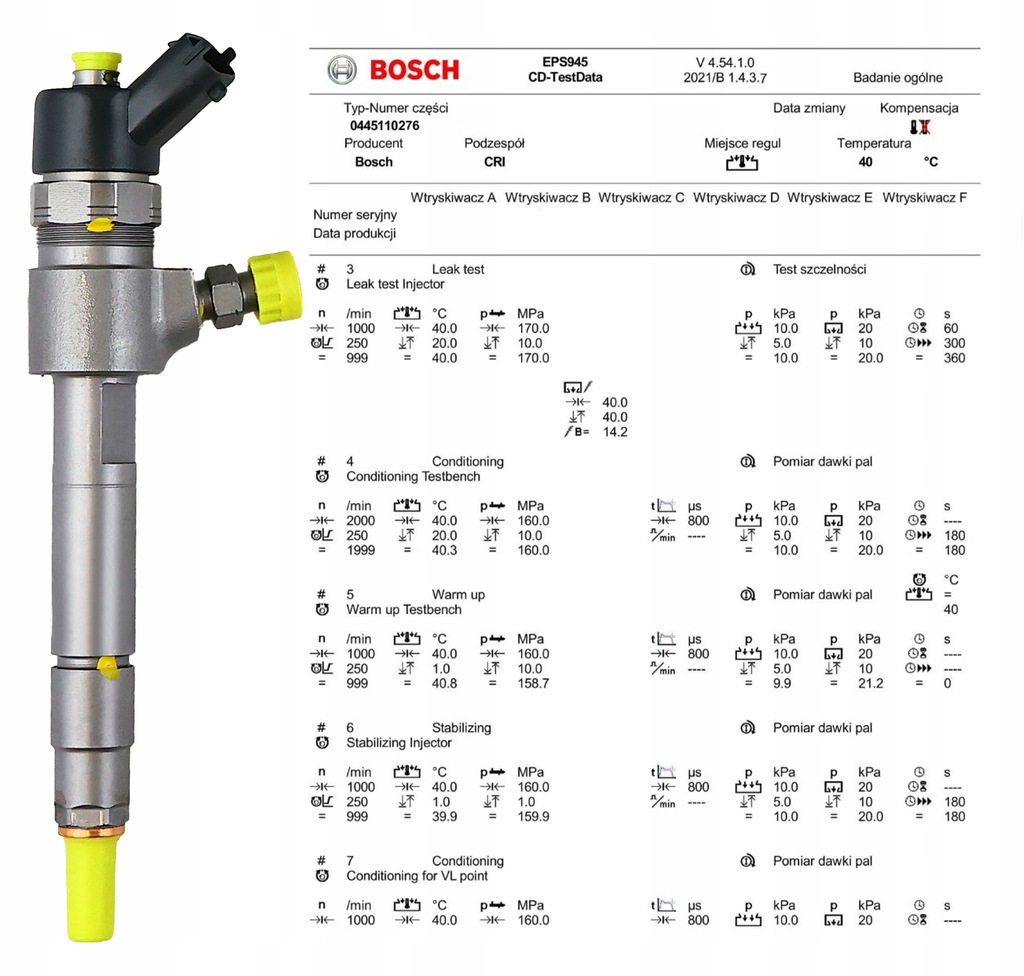 ИНЖЕКТОР ИНЖЕКТОР OPEL 1.9CDTI 0445110276 Product image