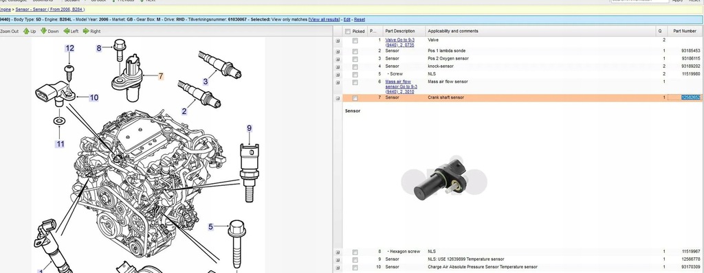 Saab 9-3 Ver2 2006 Сензори за положение на разпределителния вал Product image