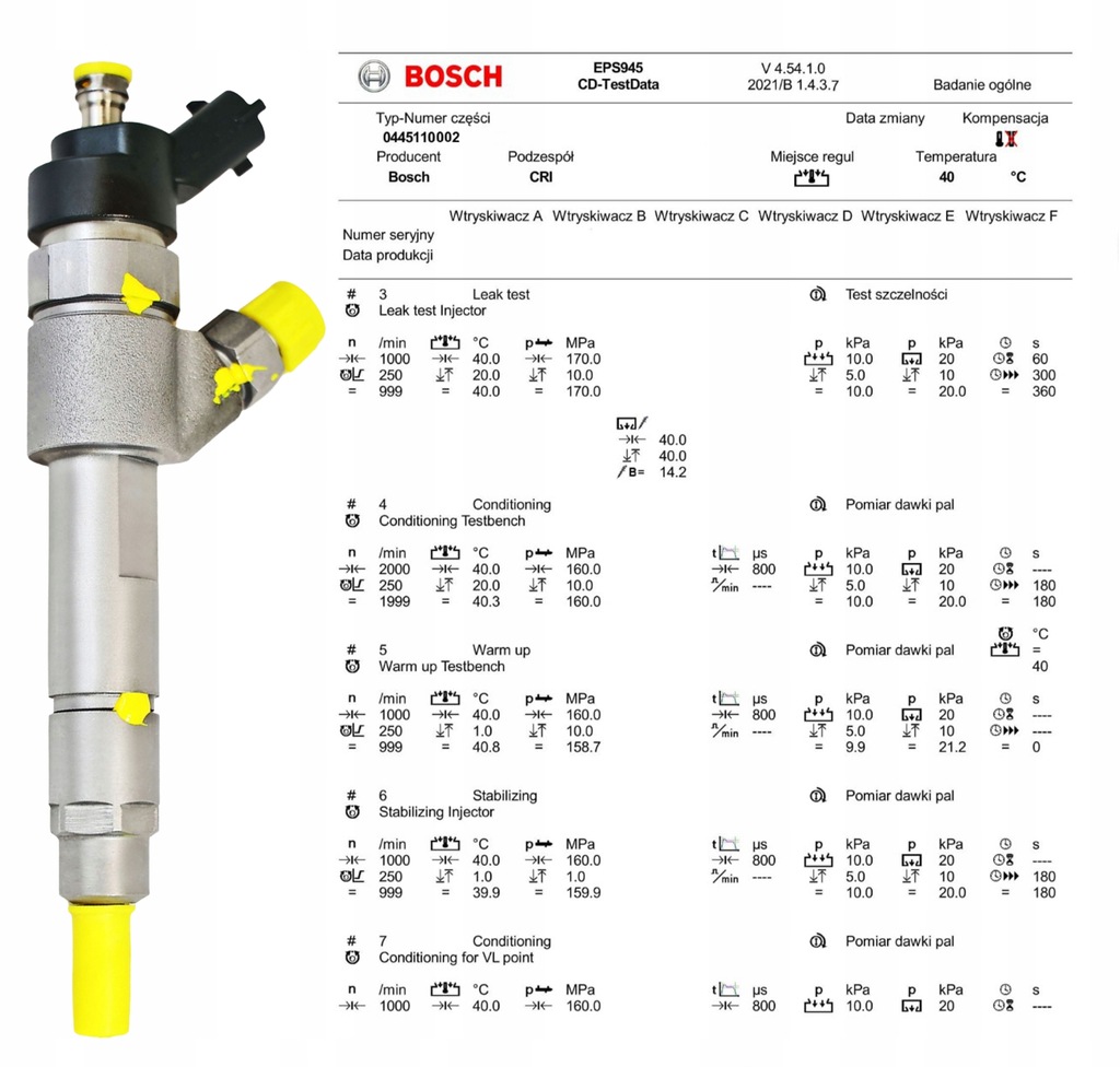 FIAT ALFA LANCIA 2.4 JTD ИНЖЕКЦИИ 0445110002 Product image