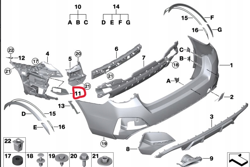 BMW 4 G26 i4 G26 АБСОРБЕР КРАЙЕН ЛЯВ 8081429 ОРИГИНАЛЕН Product image