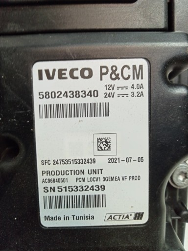 Iveco Daily Cab Computer 5802438340